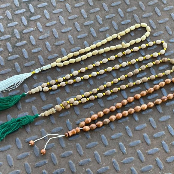 Prayer Tasbeeh Real Wood Handmade Pray Beads Lot of 4 Tasbeh - Picture 10 of 10